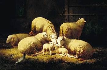 unknow artist Sheep 062 oil painting image
